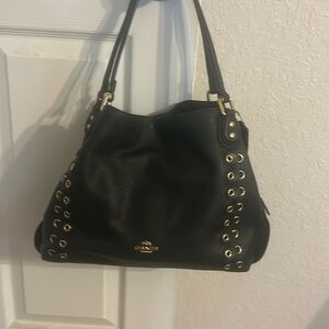 Coach Edie Medium Riveted Shoulder Bag